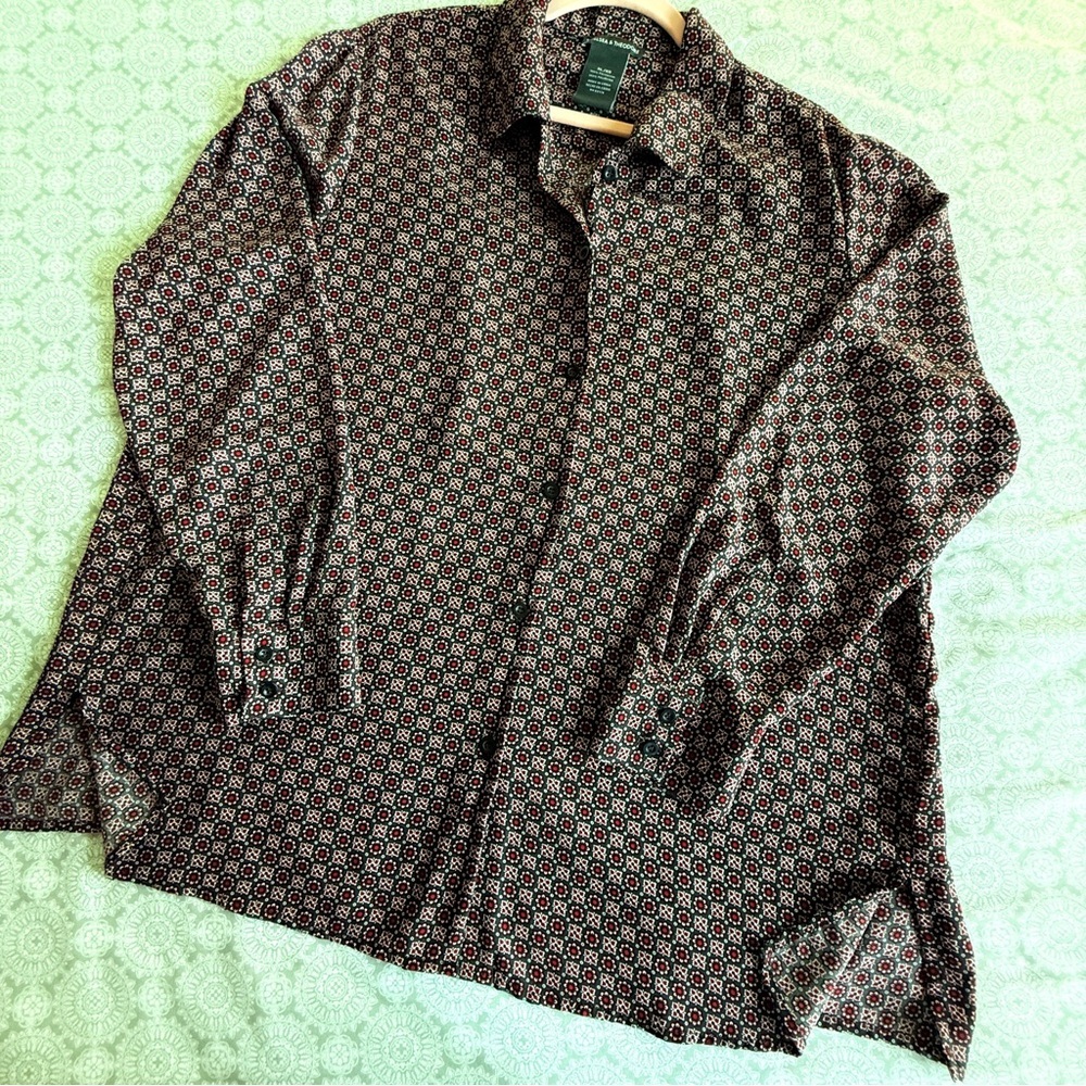 Chelsea & Theodore Floral Button Down Blouse Size XL - Picture 3 of 7